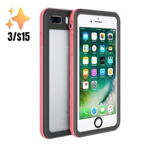 ✨New- iPhone 7/8 Case Waterproof! Black & Pink -Only opened for photos✨
